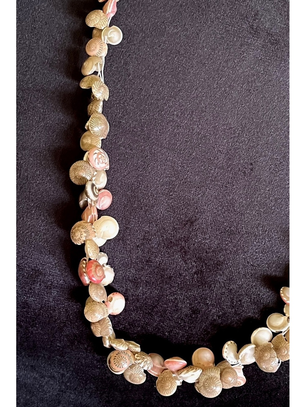 Handcrafted Multi-Color Shell Bead Necklace - Picture 3 of 8